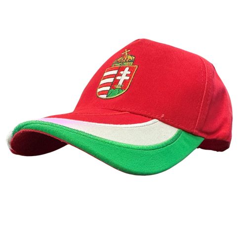 Magyarország baseball sapka piros trikolor hímzett Címer