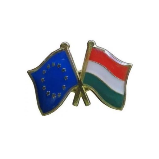 Magyarország kitűzó dupla lobogó EU+Magyarország