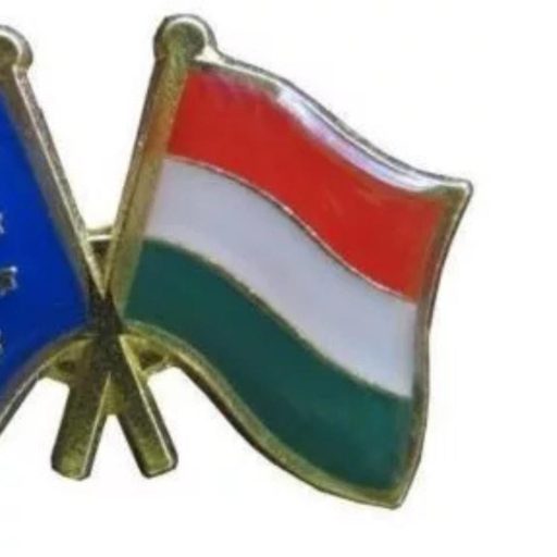 Magyarország kitűzó dupla lobogó EU+Magyarország