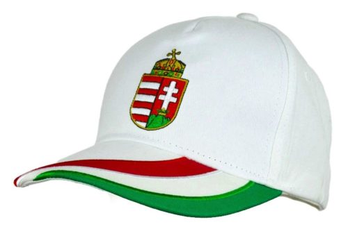 Magyarország baseball sapka fehér trikolor hímzett címerrel