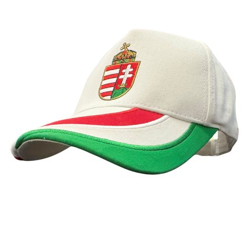 Magyarország baseball sapka fehér trikolor hímzett címerrel