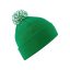 Zöld-Fehér sapka kötött felnőtt