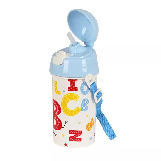 Gyerek kulacs szívószál 500 ml ABC