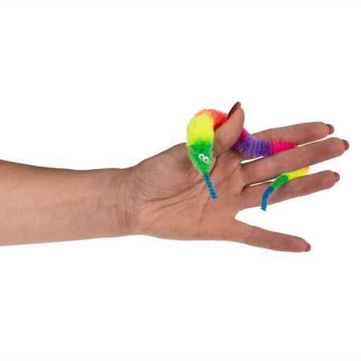 Mágikus szivárványos kukac stresszoldü játék, 22 cm