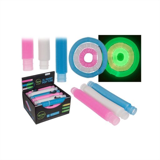 Fidget Pop sötétben világító hajlítható csövek, 20 cm, többféle