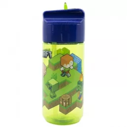 Minecraft Gyerek Szívószálas kulacs 430ML