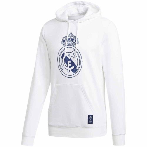 Real Madrid pulóver felnőtt kapucnis ADIDAS RMCFLOGO