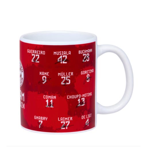 Bayern München bögre aláírásos piros