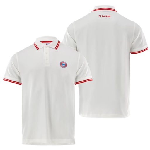 Bayern München póló felnőtt galléros fehér