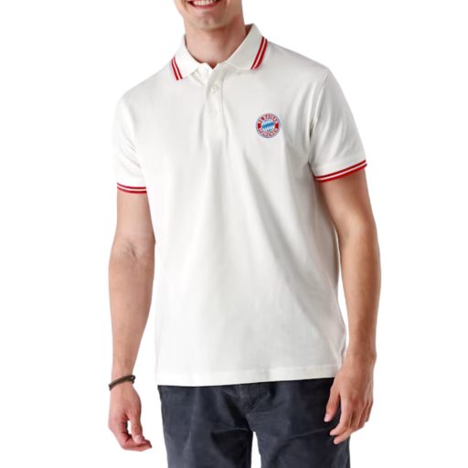 Bayern München póló felnőtt galléros fehér