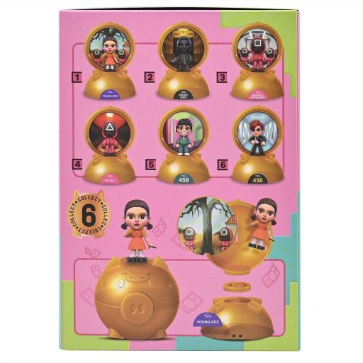 YuMe Squid Game Piggy Bank meglepetés mini figura szerencsemaacban