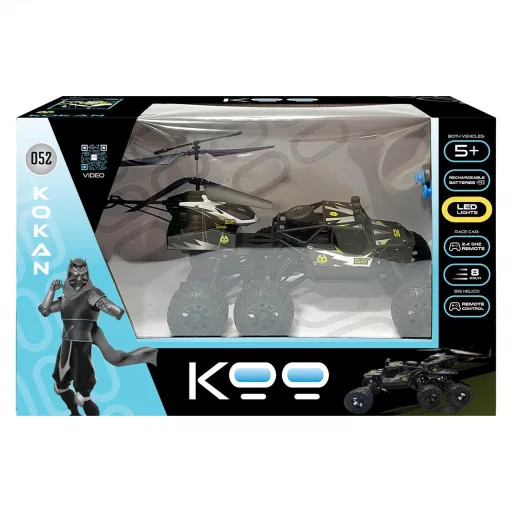 Kaboom Kokan 052 2 az 1-ben távirányítós autó és helikopter