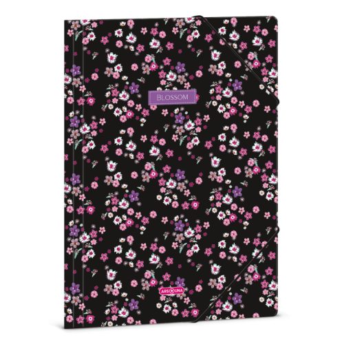 Ars Una Ars Una Pearl Blossom Black A/4 Gumis Dosszié