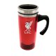 Liverpool termosz utazó bögre+fogó piros