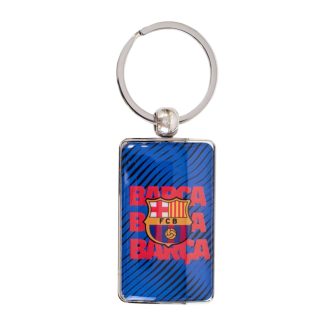 Barcelona kulcstartó BARCA téglalap alakú
