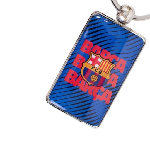 Barcelona kulcstartó BARCA téglalap alakú