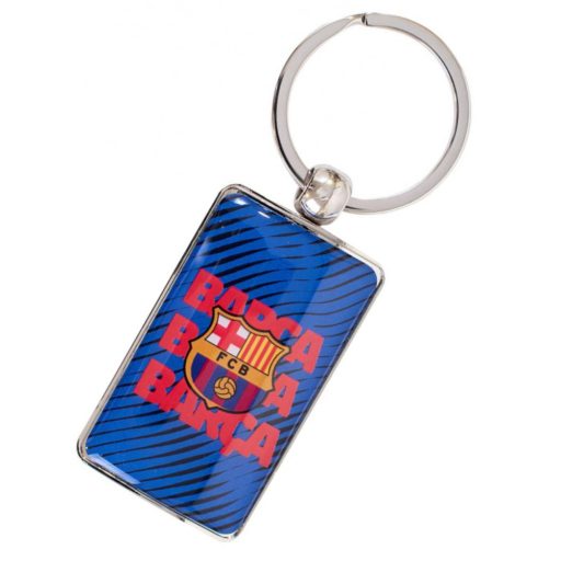 Barcelona kulcstartó BARCA téglalap alakú