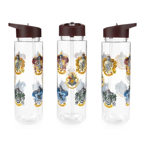 Harry Potter kulacs szívószállal címeres átlátszó