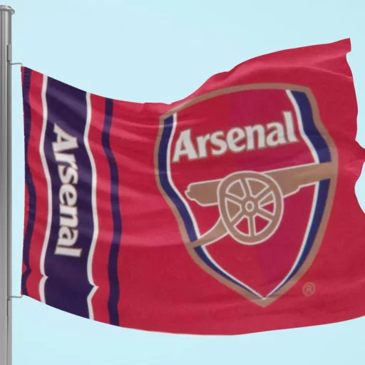 Arsenal zászló 152x91 cm Wordmark Stripes