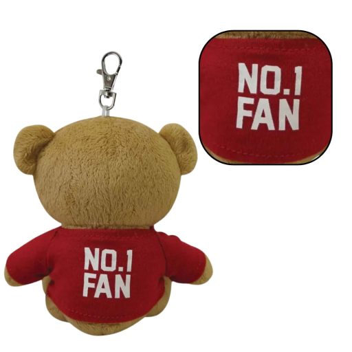 Liverpool kulcstartó, táskadísz plüss maci