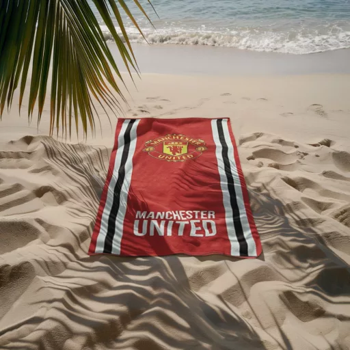 Manchester United törölköző PAMUT,  csíkos
