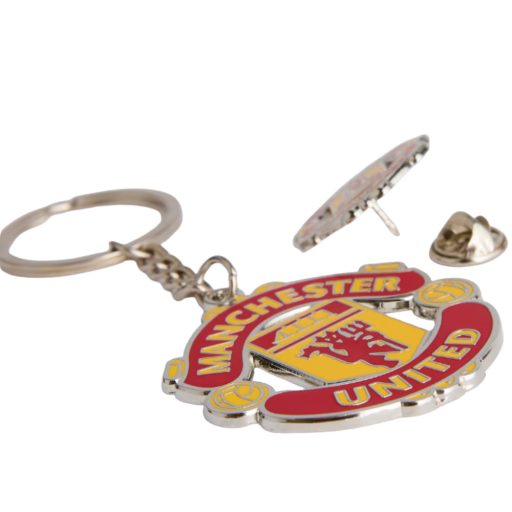 Manchester United kulcstartó kitűzővel