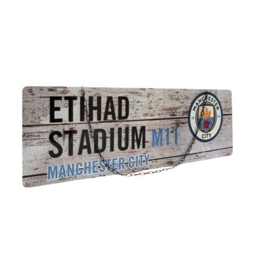 Manchester City utcatábla Rusztikus