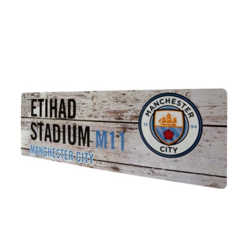 Manchester City utcatábla Rusztikus