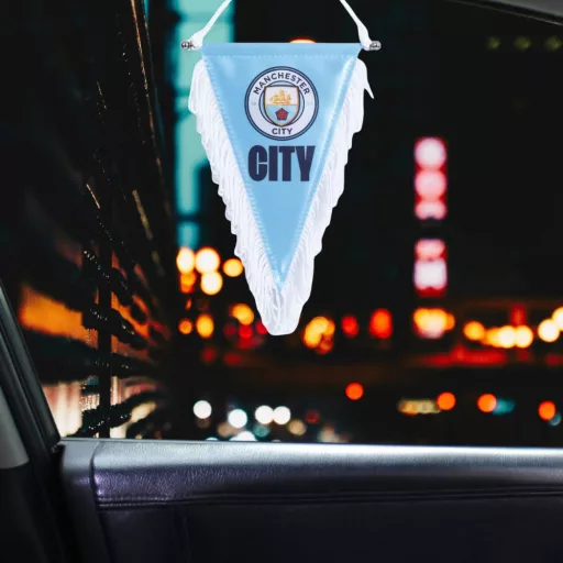Manchester City autós zászló háromszög