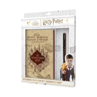   Harry Potter notesz jegyzetfüzet Tekergők térképe pálcával