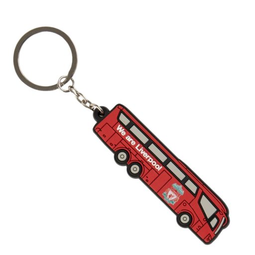 Liverpool kulcstartó szilikon busz