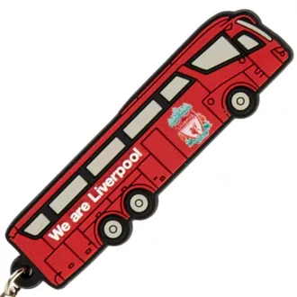 Liverpool kulcstartó szilikon busz