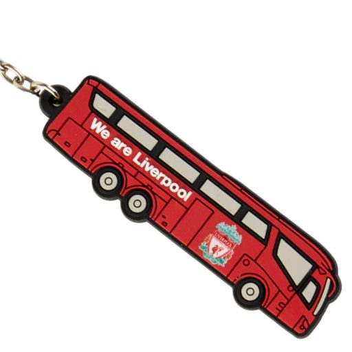 Liverpool kulcstartó szilikon busz