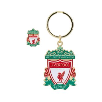 Liverpool kulcstartó kitűzővel