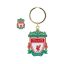 Liverpool kulcstartó kitűzővel
