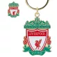 Liverpool kulcstartó kitűzővel