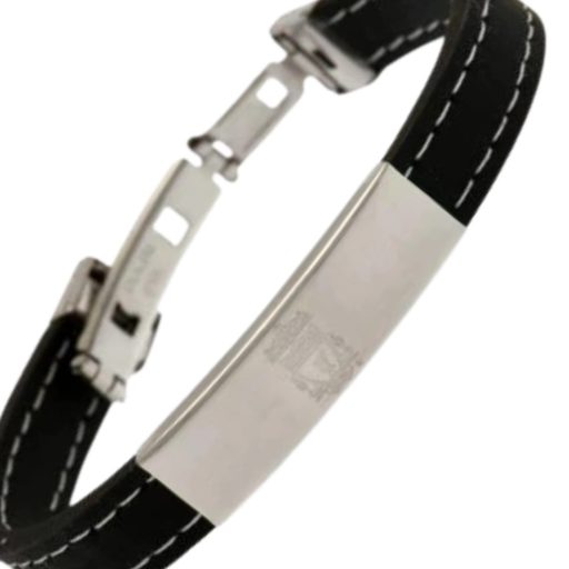 Liverpool karkötő szilikon fém tűzött fekete