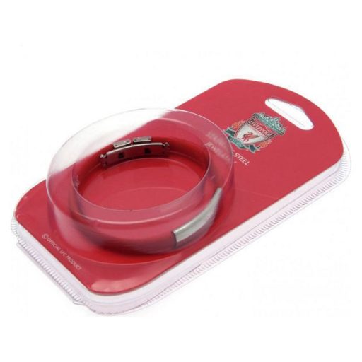 Liverpool karkötő szilikon fém csatos piros