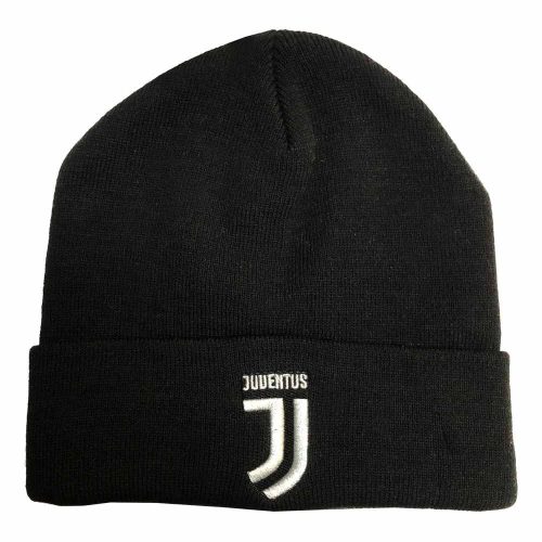 Juventus sapka kötött fekete visszahajtós
