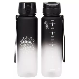   Ars Una kulacs BPA-mentes motivációs színátmentes black&white 600 ml