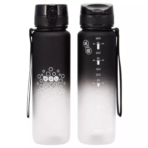 Ars Una kulacs BPA-mentes motivációs színátmentes black&white 600 ml