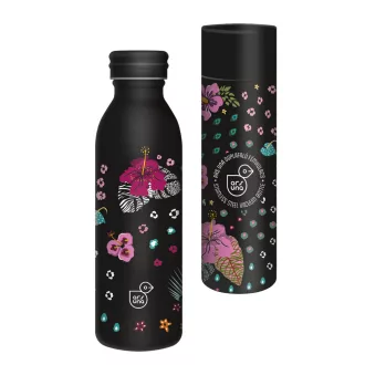 Ars Una kulacs duplafalú fém Black Hibiscus 600 ml