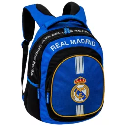 Real Madrid hátizsák, iskolatáska sötétkék, 3 zippes