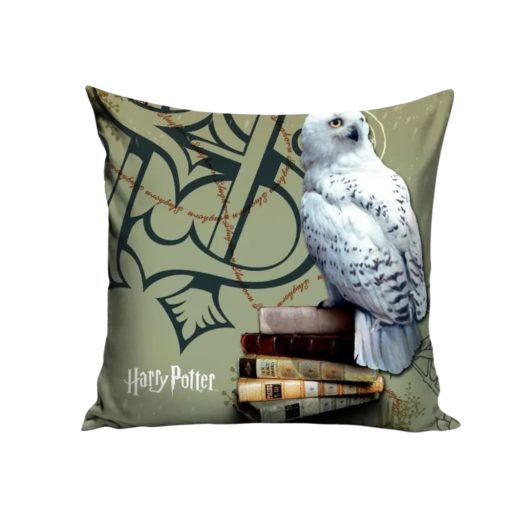 Harry Potter párna 40x40cm plüss Hedvig zöld