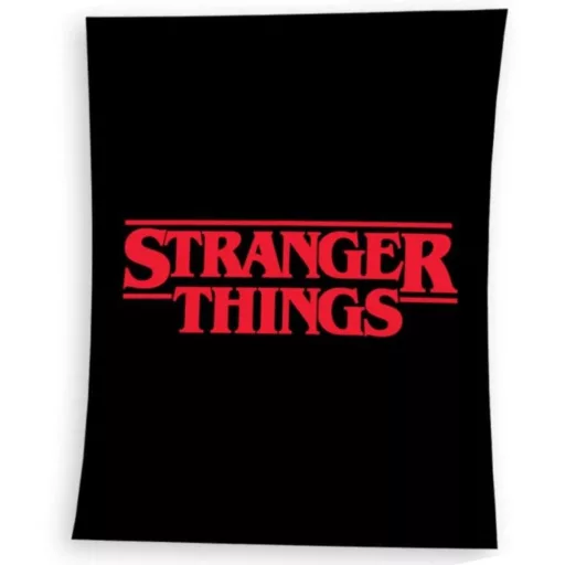 Stranger Things takaró wellsoft 130*170 cm fekete