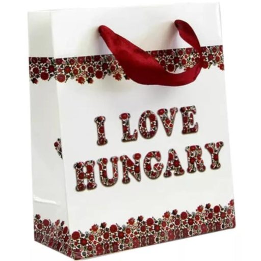 Magyarország dísztasak kicsi virágos I LOVE HUNGARY