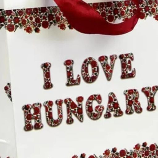 Magyarország dísztasak kicsi virágos I LOVE HUNGARY