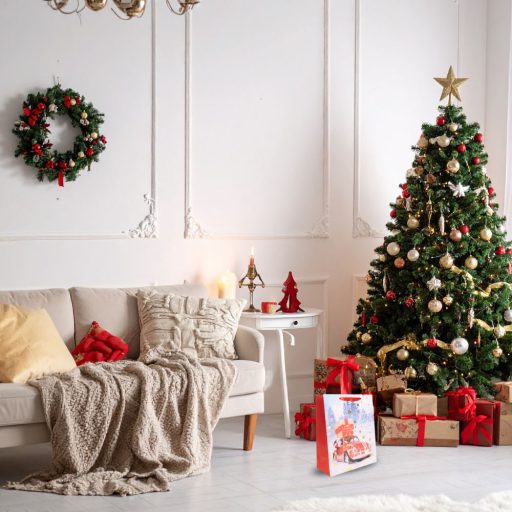 Ajándéktasak, dísztasak karácsonyi közepes