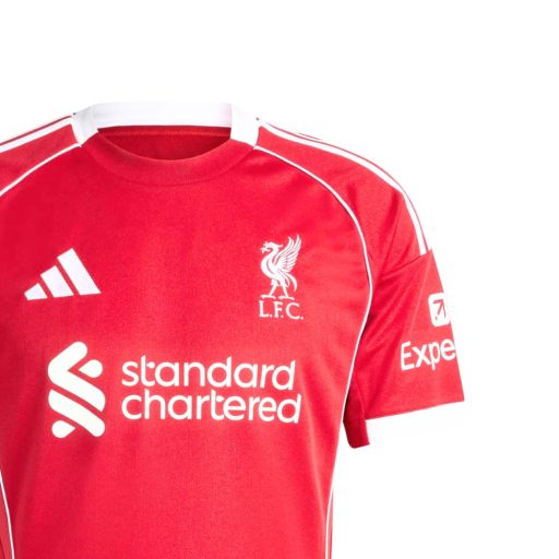 Liverpool mez felső felnőtt Adidas Home 2025/26 KERKEZ 6 (saját betűtípus)