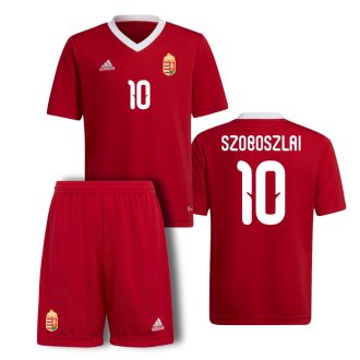   Magyarország mez garnitúra szurkolói Adidas gyerek piros felső piros alsó  Szoboszlai 10